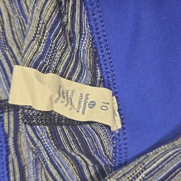 EUC Lululemon Wunder Under Crop (Hi-Rise)Space Dye Twist Sapphire Blue Multi 10 - Picture 5 of 8